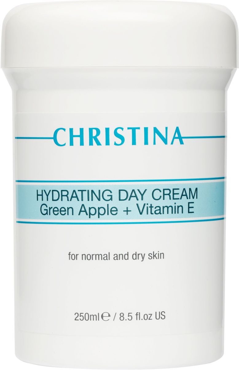 Christina Hydrating Day Cream Green Apple + Vitamin E - Увлажняющий дневной крем с зеленым яблоком и витамином Е 250 мл