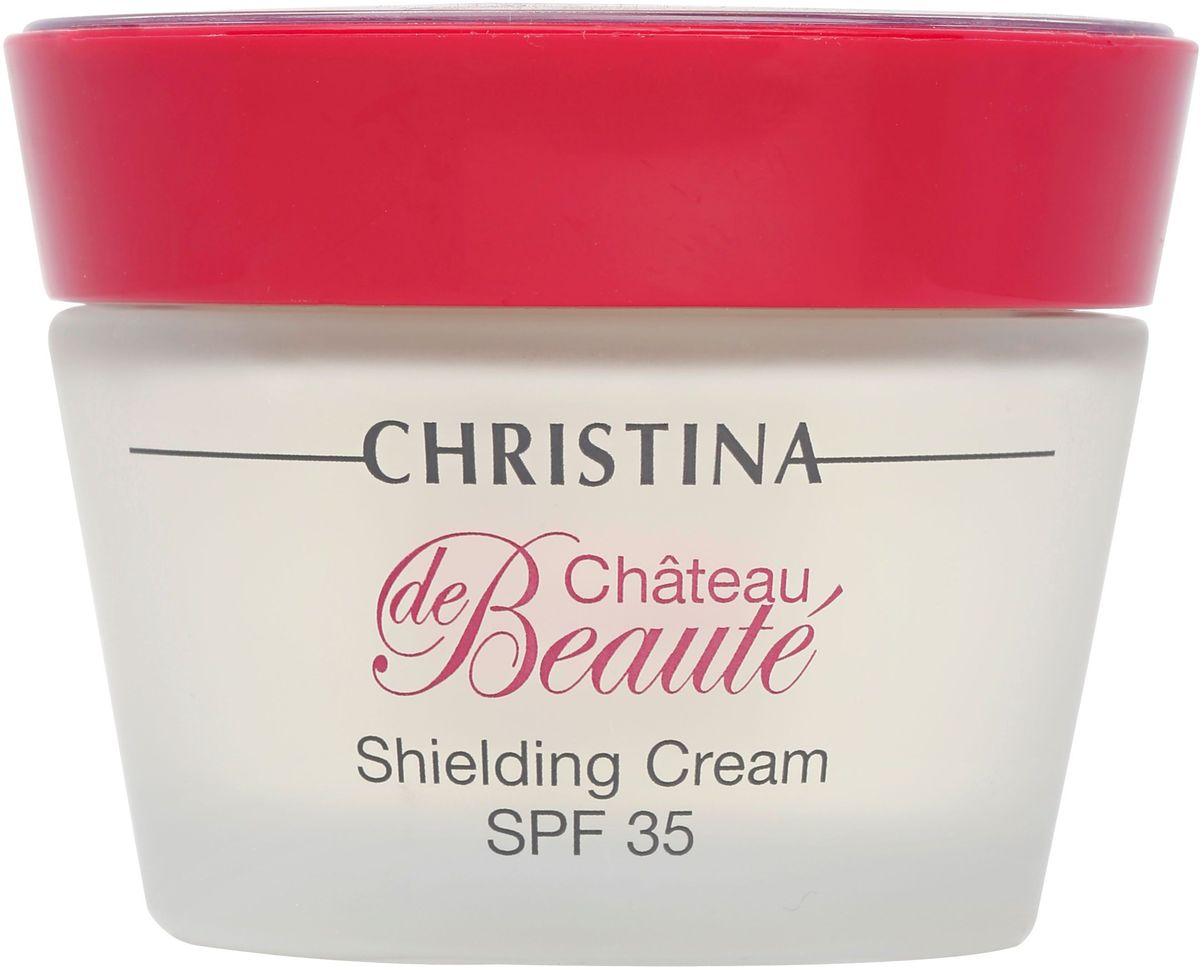 Christina Chateau De Beaute Shielding Cream SPF35 - Защитный крем SPF35 50 млCHR489 Christina Chateau De Beaute Shielding Cream SPF35 - Защитный крем SPF35 50 млCHR489Интенсивный увлажняющий крем с легкой текстурой защищает кожу от вредных факторов окружающей среды, обеспечивает чувство комфорта в течение всего дня.Объём: 50 мл