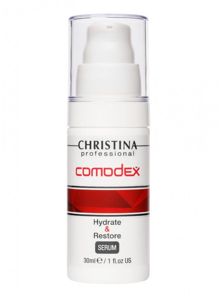 Christina Comodex Hydrate & Restore Serum - Увлажняющая восстанавливающая сывворотка 30 млCHR632 Christina Comodex Hydrate & Restore Serum - Увлажняющая восстанавливающая сывворотка 30 млCHR632Сыворотка оказывает выраженный и длительный увлажняющий эффект, восстанавливает и омолаживает кожу. Предотвращает потерю влаги и повышает ее запасы, делает кожу гладкой, эластичной, придавая ощущения комфорта на ее поверхности.Объем: 30 мл