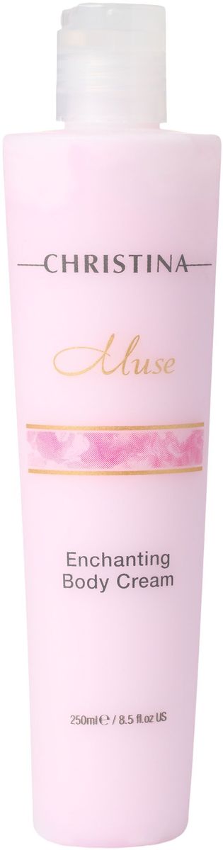 Christina Muse Enchanting Body Cream – Омолаживающий крем для тела с пептидами 250 млCRH4918 Christina Muse Enchanting Body Cream – Омолаживающий крем для тела с пептидами 250 млCRH4918Christina Muse Enchanting Body Cream Омолаживающий крем для тела с пептидами делает кожу гладкой и эластичной, наделяет её здоровьем и придаёт прекрасный цветочный аромат. Крем имеет нежную и лёгкую структуру, очень быстро впитывается и разработан по инновационной формуле, которая содержит экстракты льна и лепестков розы. Экстракт льна способствует омоложению кожи, делая её упругой, осуществляя разглаживание и устраняя стягивание. Экстракт лепестков розы защищает кожу от преждевременного старения, повышает её сопротивляемость к воздействию внешних факторов и возвращает коже жизненную силу. Средство обеспечивает удержание в коже необходимого количества влаги на протяжении всего дня, тем самым защищая её от преждевременного старения.Омолаживающий крем Christina Muse Body Cream тонизирует и освежает кожу, устраняет раздражения и защищает кожу от стресса.Объём: 250 мл