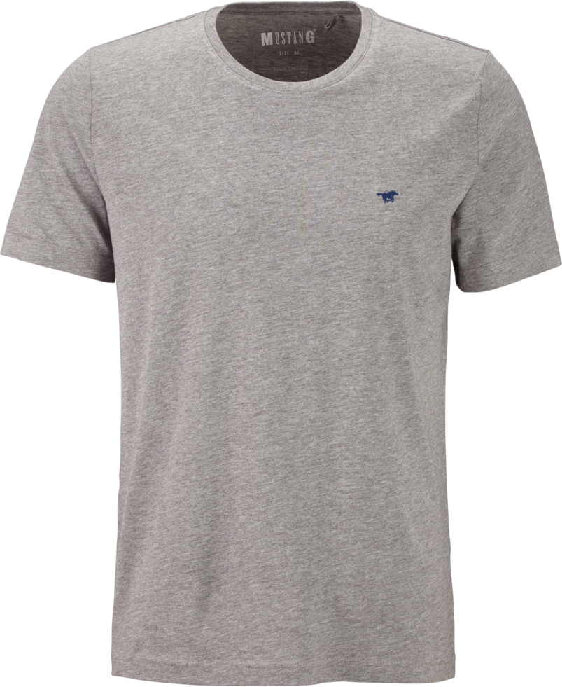 Футболка мужская Mustang Basic Tee, цвет: серый. 6138-1603-160_4140. Размер XXL (54)6138-1603-160_4140 Футболка мужская Mustang Basic Tee, цвет: серый. 6138-1603-160_4140. Размер XXL (54)6138-1603-160_4140Футболка MUSTANG изготовлена из натурального хлопка. Модель выполнена с круглой горловиной и короткими рукавами. Изделие оформлено логотипом бренда.