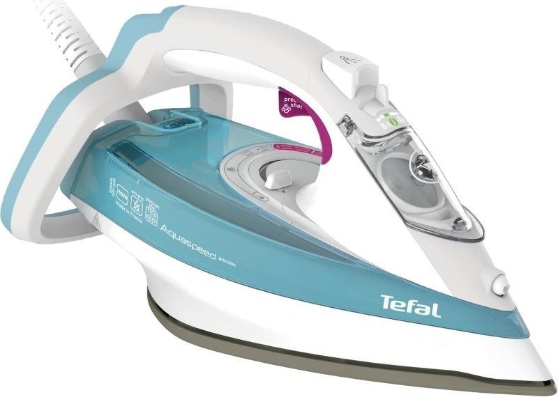 Tefal FV5520E0 Aquaspeed утюг1830005890 Tefal FV5520E0 Aquaspeed утюг1830005890Утюг Tefal FV5520 Aquaspeed - это современный и необходимый для каждой хозяйки прибор. Мощность модели довольно высока и составляет 2500 Вт, что обеспечивает высокую эффективность и скорость работы. Металлокерамическая подошва легко скользит по поверхности любого вида ткани. Утюг оснащен распылителем воды, имеется функция вертикального отпаривания.