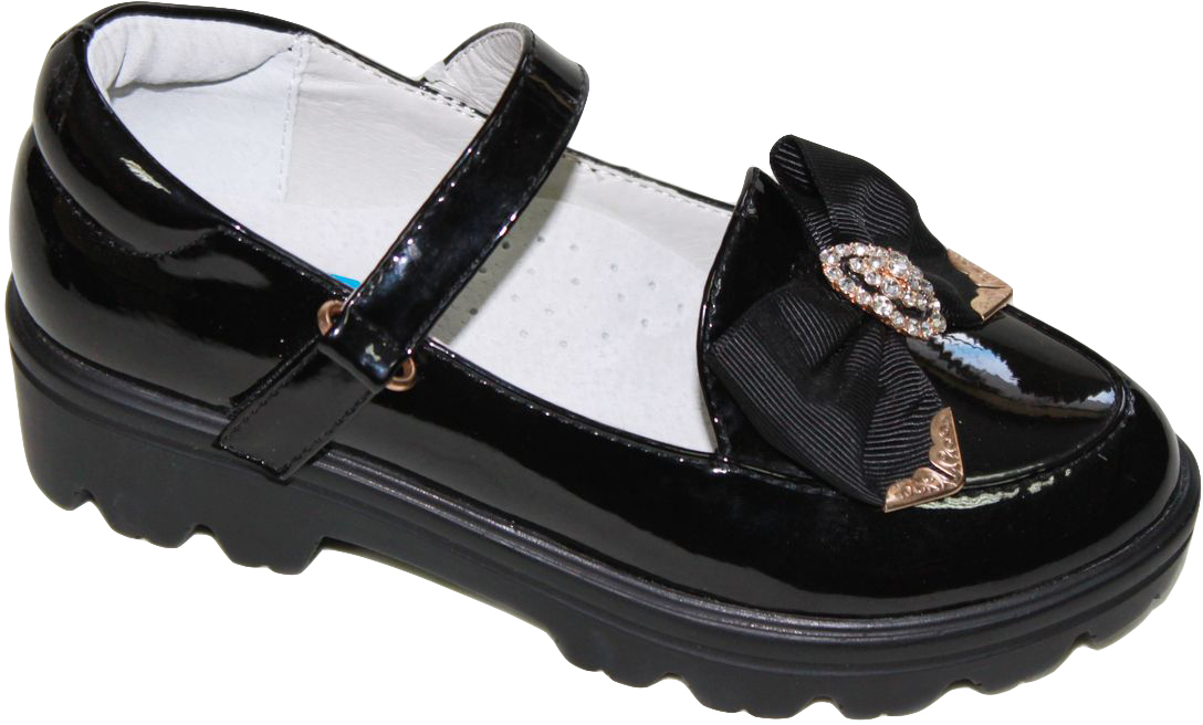 Туфли для девочки Leopard Kids, цвет: черный. 158-11175. Размер 31