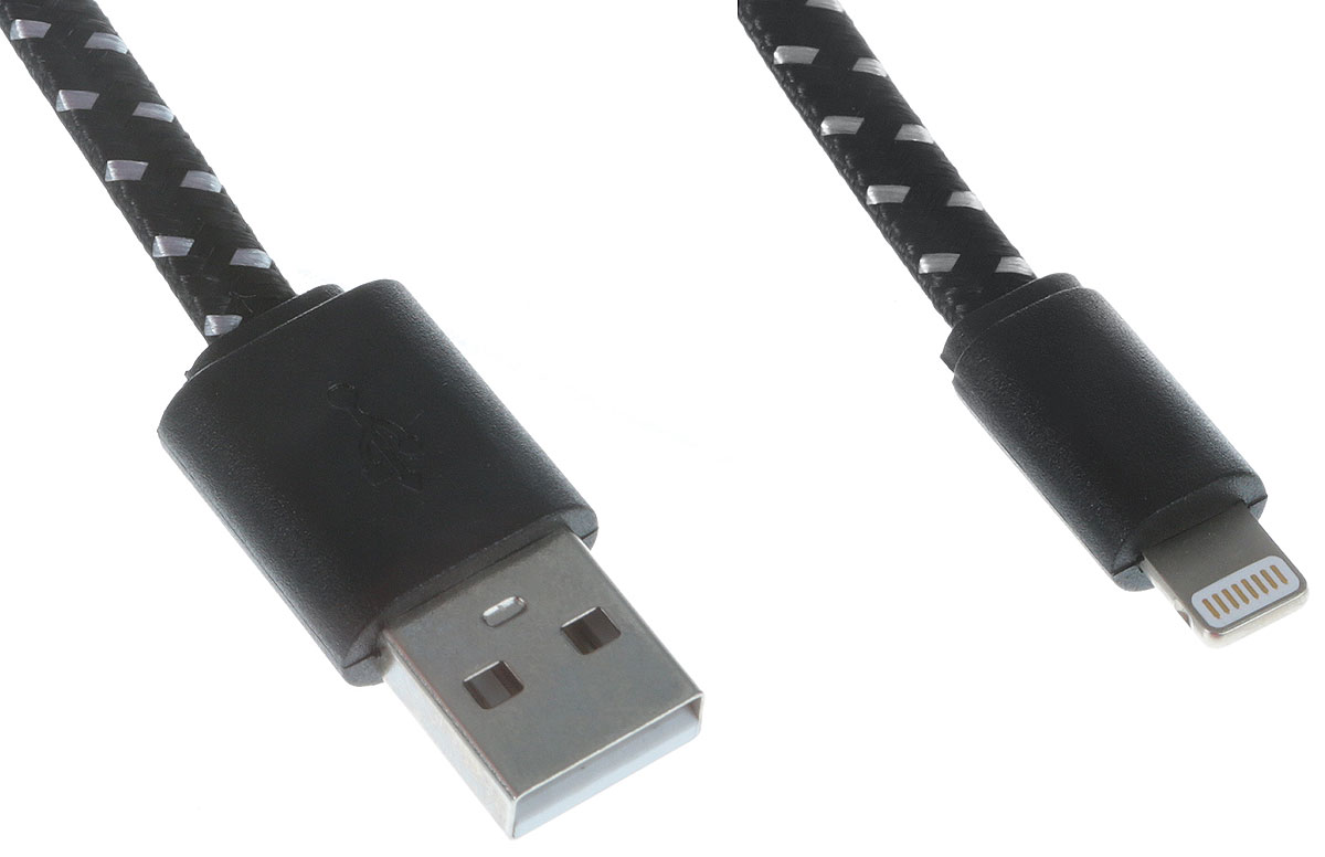 Qumo USB - Lightning, Black кабель (1.5 м)