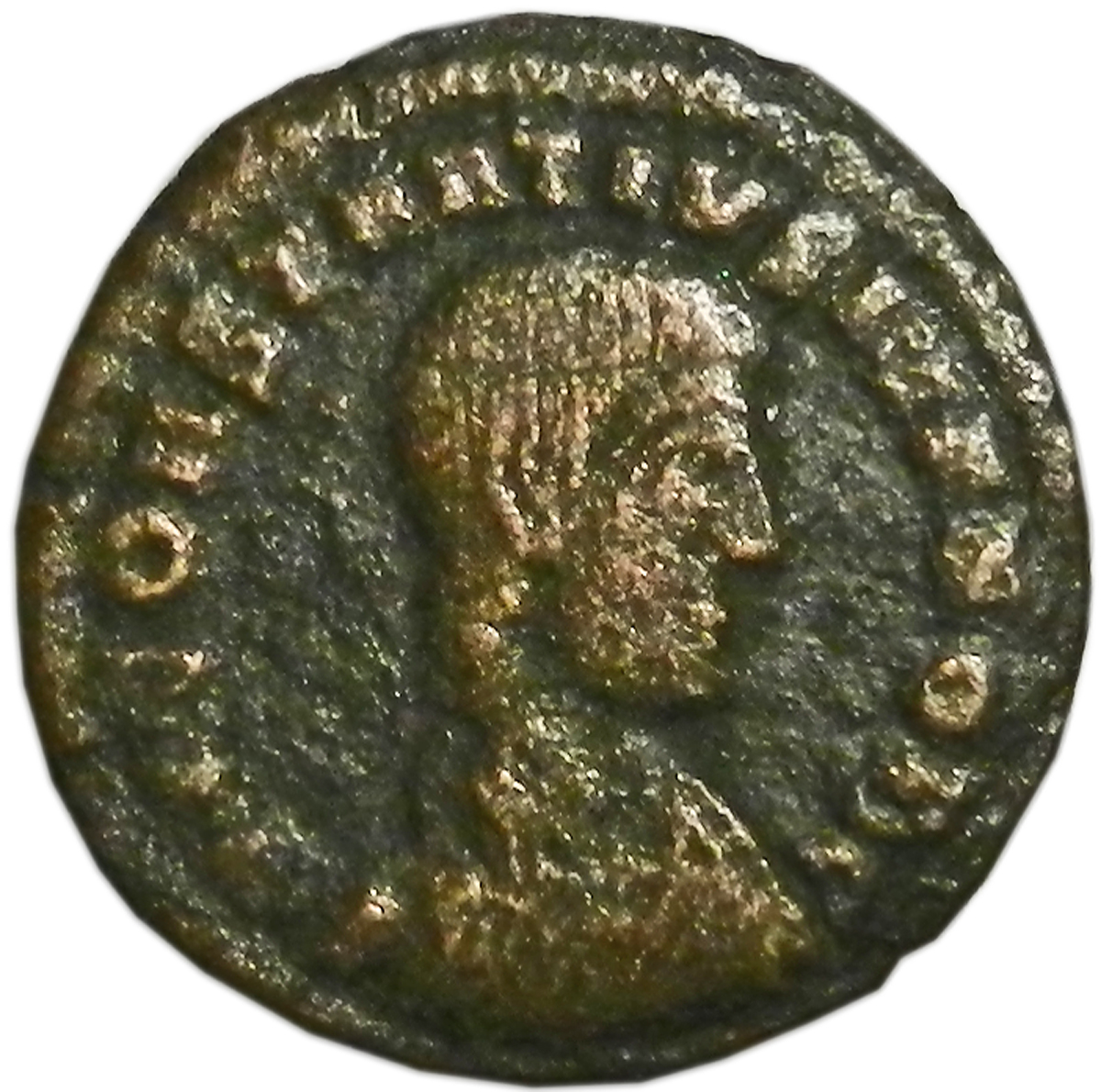 Монета фоллис. Констанций Галл, 351-354 гг. Бронза. Античный Рим (Солдат)