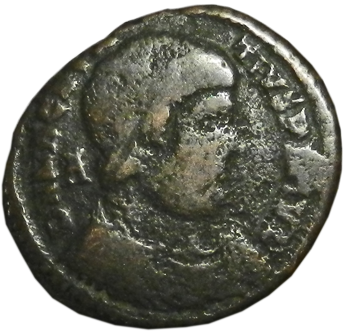 Монета фоллис AE3. Магн Магненций, 351 год. Бронза. Античный Рим (Две Виктории)