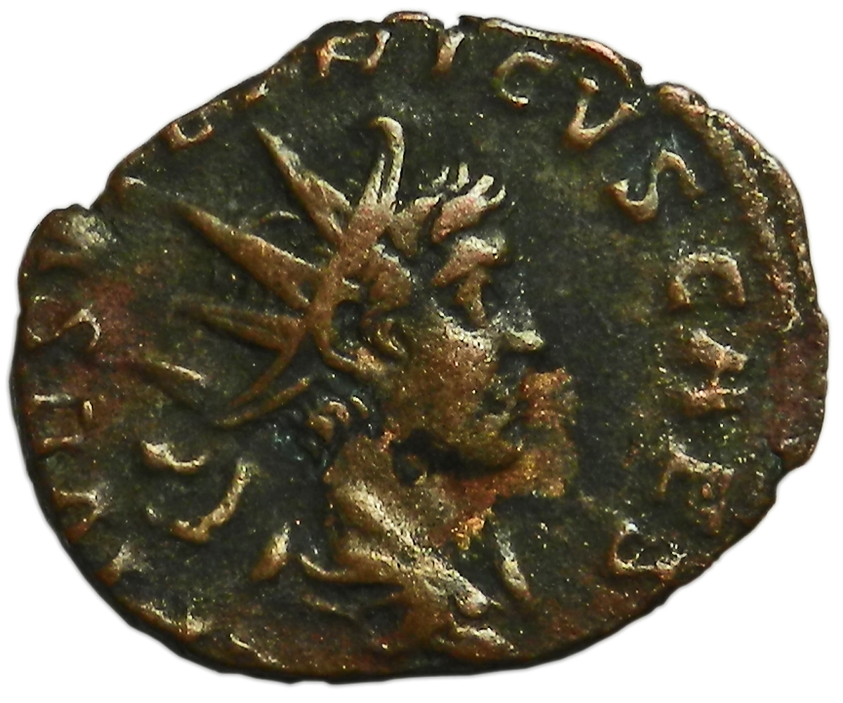Монета антониниан. Тетрик II, 251-253 гг. Медь. Античный Рим (Спес)
