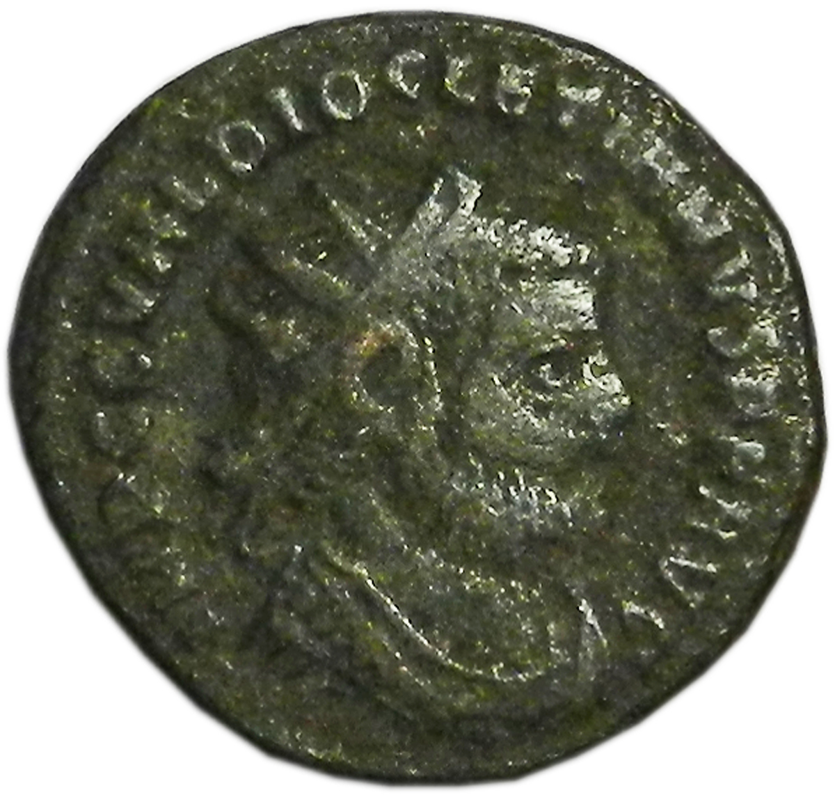 Монета фоллис. Диоклетиан, 295-299 гг. Бронза. Античный Рим (Император)