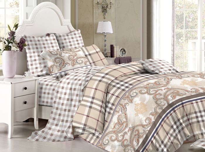 Комплект белья Soft Line, 1,5-спальный, наволочки 50х70, цвет: мультиколор. 60306030 Комплект белья Soft Line, 1,5-спальный, наволочки 50х70, цвет: мультиколор. 60306030Постельное белье SL из сатина с декоративной отделкой