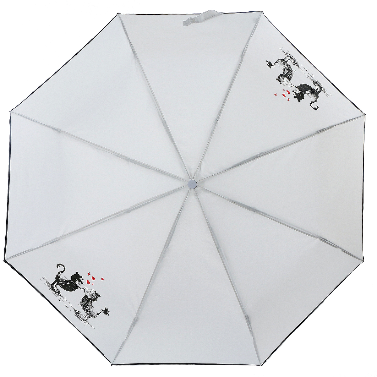 Зонт женский ArtRain, механический, 3 сложения, цвет: серый. 3511-1710
