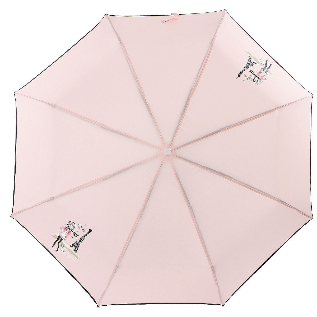 Зонт женский ArtRain, механический, 3 сложения, цвет: розовый. 3511-1715