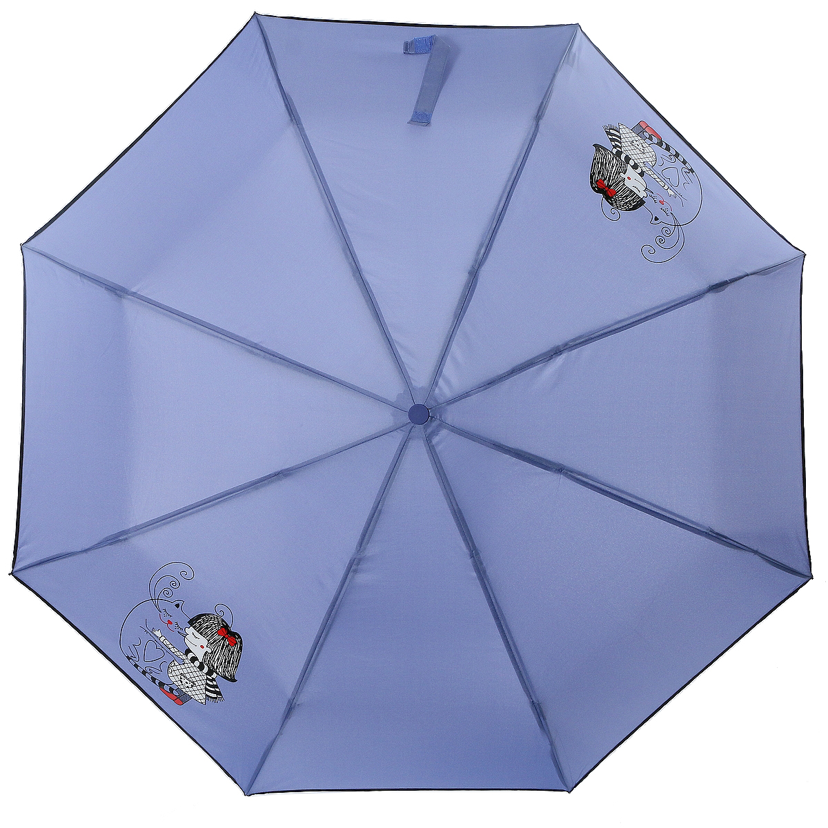Зонт женский ArtRain, механический, 3 сложения, цвет: сиреневый. 3511-1716