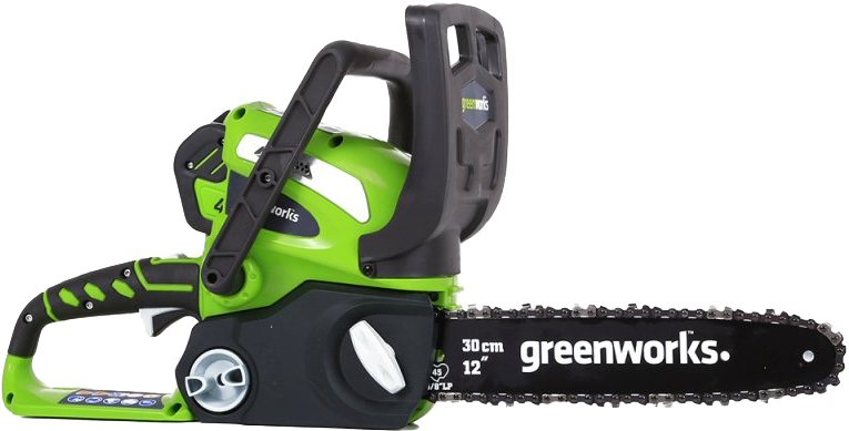 Цепная пила аккумуляторная Greenworks 40V 2011720117 Цепная пила аккумуляторная Greenworks 40V 2011720117 Шина и цепь OregonАвтосмазка шины и цепиБезинструментальное натяжение цепиАвтоматический тормозСверхмощная аккумуляторная система 40В G-MAX40 Длина шины 12 (30 см) Шина и цепь OregonАвтосмазка шины и цепи Безинструментальное натяжение цепи Автоматический тормозРаботает с аккумуляторами Greenworks G-MAX40 (арт. 29717, 29727) и зарядным устройством G40C (арт. 29417). Гарантия 2 года