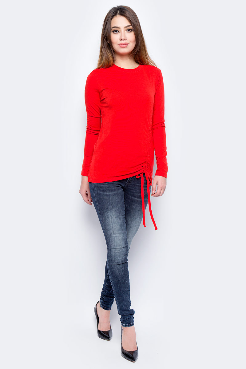 Лонгслив женский Only, цвет: красный. 15151837_Flame Scarlet. Размер S (40)15151837_Flame Scarlet Лонгслив женский Only, цвет: красный. 15151837_Flame Scarlet. Размер S (40)15151837_Flame ScarletЖенский лонгслив от Only выполнен из хлопкового трикотажа с добавлением вискозы. Модель с длинными рукавами и круглым вырезом горловины.
