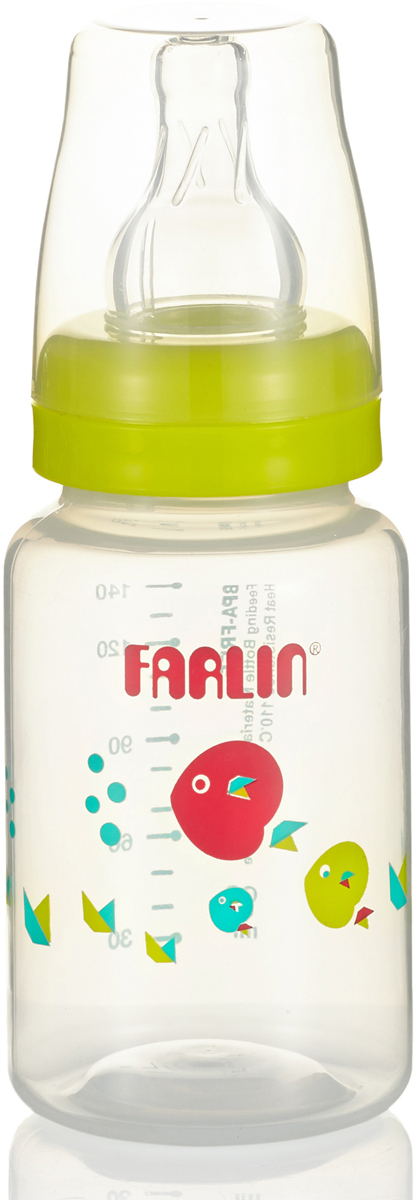 Farlin Бутылочка для кормления со стандартным горлышком, цвет: салатовый 150 мл