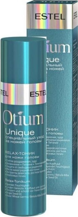Estel Otium Unique Relax Тоник для кожи головы, 100 млOTM.18 Estel Otium Unique Relax Тоник для кожи головы, 100 млOTM.18Relax-тоник Estel Professional Otium Unique увлажняет сухую и чувствительную кожу головы, снимает раздражение, тонизирует. Препарат активизирует процесс регенерации клеток, защищает от воздействия свободных радикалов и обеспечивает длительный relax-эффект.Estel Professional - это производитель профессиональных средств для ухода за волосами, ресницами и кожей. Эксперты бренда разрабатывают и производят более 1000 наименований продукции, которая пользуется спросом не только у обычных потребителей, но у профессионалов.Товары, выпускаемые данной маркой, отвечают высочайшим международным стандартам. Производство оснащено по последнему слову техники, что позволяет строго контролировать каждый этап создания препаратов, проводить тестирование ингредиентов и готовой продукции.Формулы косметики Estel Professional основаны на натуральных природных компонентах, потому средства не оказывают негативного влияния на организм и помогают достичь высочайших результатов от их применения.Объем: 100 мл