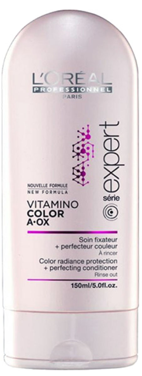 LOreal Professionnel Expert Vitamino Color AOX Conditioner Смываемый уход-фиксатор цвета, 200 млE2200 LOreal Professionnel Expert Vitamino Color AOX Conditioner Смываемый уход-фиксатор цвета, 200 млE2200Формула двойного действия ухода фиксирует цвет и придает блеск окрашенным волосам.Облегчает расчесывание, делает волосы более мягкими, блестящими и сияющими. Новая формула обогащена УФ-фильтрами, токоферолом, пантенолом и неогесперцдином, которые защищают материю волоса и сохраняют насыщенность оттенка.Объем: 200 мл