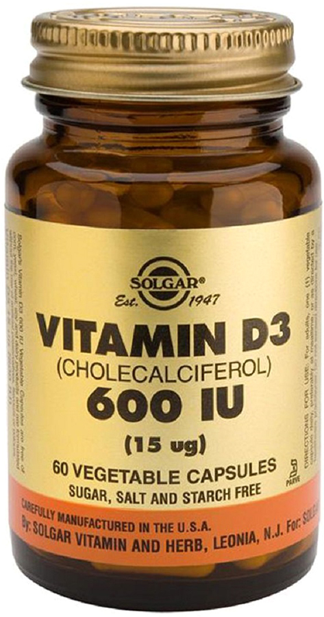 Солгар Витамин D3 600 МЕ капсулы №60