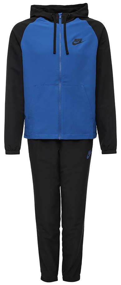Спортивный костюм мужской Nike M NSW Trk Suit HD WVN, цвет: черный, синий. 861772-010. Размер XXL (54/56)861772-010 Спортивный костюм мужской Nike M NSW Trk Suit HD WVN, цвет: черный, синий. 861772-010. Размер XXL (54/56)861772-010Мужской спортивный костюм Nike Sportswear, состоящий из толстовки и брюк, с ярким дизайном обеспечивает невероятный комфорт. Костюм из легкого тканого материала включает яркую толстовку с капюшоном и рукавами анатомического кроя. Гладкий тканый материал создает ощущение легкости.