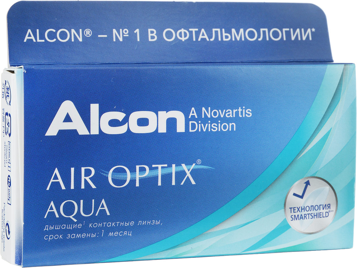 Аlcon контактные линзы Air Optix Aqua 6шт / -3.75 / 14.20 / 8.6/