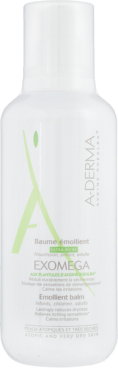 A-Derma Экзомега Смягчающий бальзам, 400 млC51374 A-Derma Экзомега Смягчающий бальзам, 400 млC51374Смягчающий бальзам - это деликатное средство (эмолент) для ухода за атопичной и очень сухой кожей. Способствует снижению сухости, покраснения и раздражения атопичной и очень сухой кожи. Усиливает естественные защитные свойства кожи. Увлажняет и питает кожу, улучшая состояние кожи на длительное время. Уникальная, запатентованная технология упаковки D.E.F.I обеспечивает сохранение стерильности состава как до вскрытия упаковки, так и на протяжении всего времени использования средства. Подходит для взрослых, подростков, детей, младенцев. Для лица и тела.