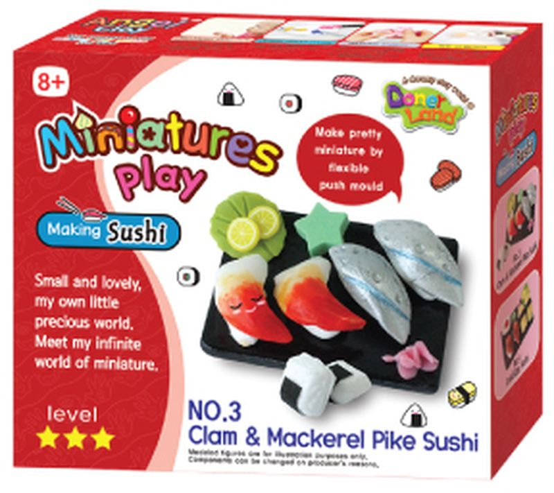 Miniatures Play Масса для лепки Clam&Mackerel Pike Sushi