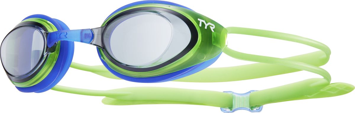 Очки для плавания Tyr Black Hawk Racing Junior, цвет: дымчатый, ментоловый, черный. LGBHJRLGBHJR Очки для плавания Tyr Black Hawk Racing Junior, цвет: дымчатый, ментоловый, черный. LGBHJRLGBHJRОщутите максимальную скорость в очках TYR Blackhawk Racing Junior!Стартовые очки TYR Blackhawk Racing Junior, разработаны для соревнований, но благодаря комфортной посадке и широкому обзору станут отличным выбором и для тренировок в бассейне. Посадка очков для плавания TYR Blackhawk Racing Junior, создана специально для юных пловцов, а также подойдет для узкой формы лица. Легкая, обтекаемая, водонепроницаемая конструкция этих очков включает фирменный уплотнитель TYR Durafit. Мягкий износостойкий гипоаллергенный силикон, из которого создан уплотнитель, обеспечивает непревзойденный комфорт посадки. Уплотнитель сохраняет защиту от протекания и форму в течение всего срока службы. Широкий периферический обзор для оптимальной видимости в воде. Линзы из поликарбоната с защитой от ультрафиолетовых лучей обработаны антифогом. В комплекте 5 сменных носовых дужек для более точной индивидуальной подстройки. Двойной ремешок очков гарантирует надежную фиксацию. Данная модель очков одобрена FINA