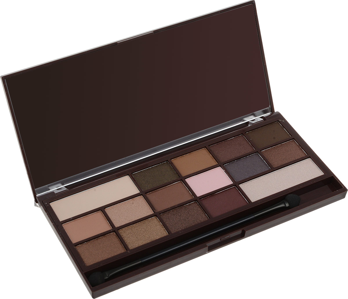 Makeup Revolution Набор теней I Heart Makeup Wonder Palette, I Heart Chocolate26958 Makeup Revolution Набор теней I Heart Makeup Wonder Palette, I Heart Chocolate26958Макияж еще никогда не был таким.. Сладким! Палетка теней Wonder способна растопить даже самое холодное сердце - достаточно одного взгляда на идеальную палитру из 16 оттенков теней, укутанную в плитку любимой шоколадки, да еще и с манящим ароматом какао! Натуральные светлые и глубокие темные, деликатные матовые и соблазнительные шиммерные - универсальное сочетание как для повседневных, так и для вечерних образов. Эту «шоколадку» можно позволить себе в любое время суток!