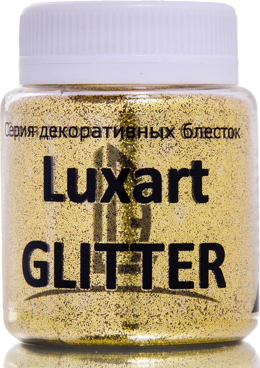 Luxart Блестки декоративные LuxGlitter цвет золото 80 мл
