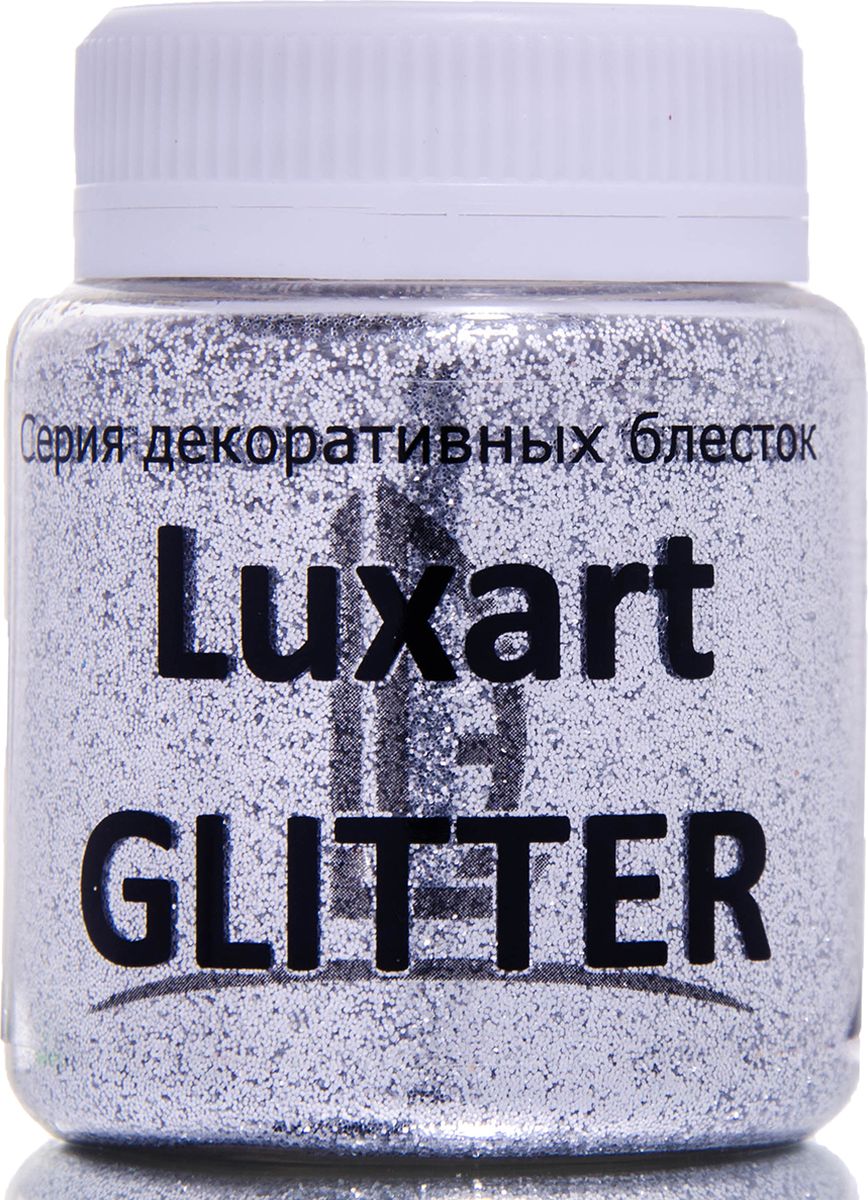 Luxart Блестки декоративные LuxGlitter цвет серебро 80 мл