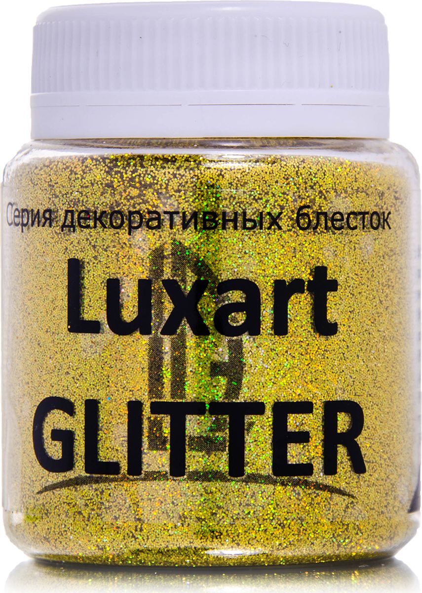 Luxart Блестки декоративные LuxGlitter цвет голографическое золото 80 мл