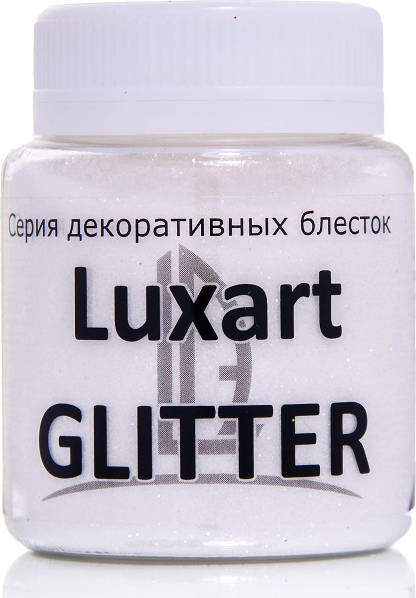 Luxart Блестки декоративные LuxGlitter цвет белый 80 мл