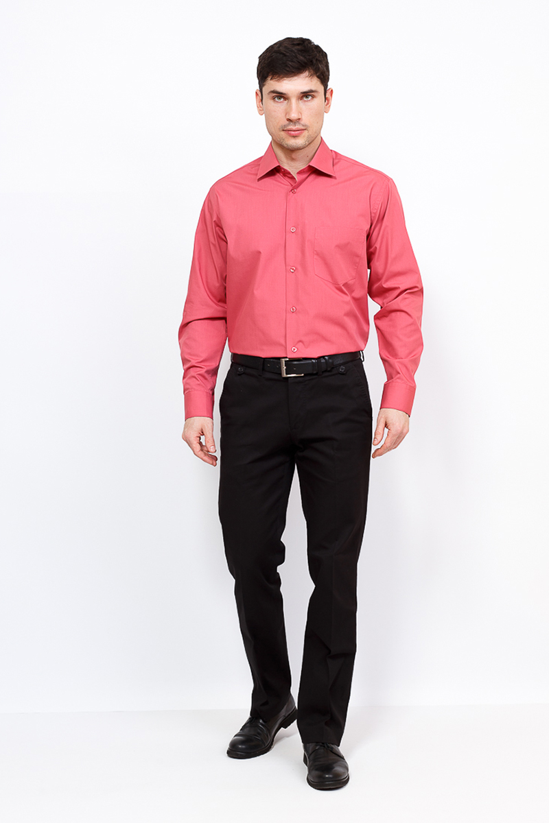 Рубашка мужская Greg, цвет: бордовый. 620/319/ALT RO. Размер 40 (48)