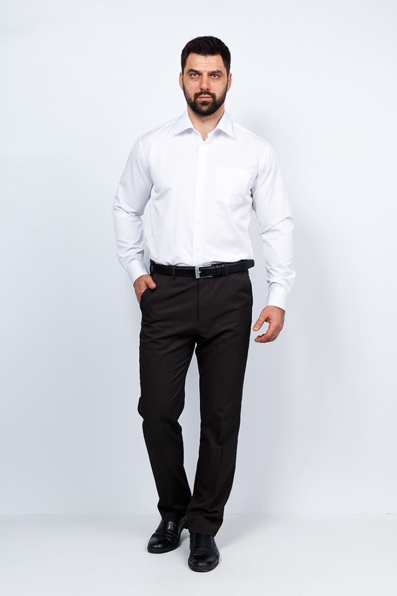 Рубашка мужская Greg, цвет: белый. 111/319/84. Размер 45 (58)