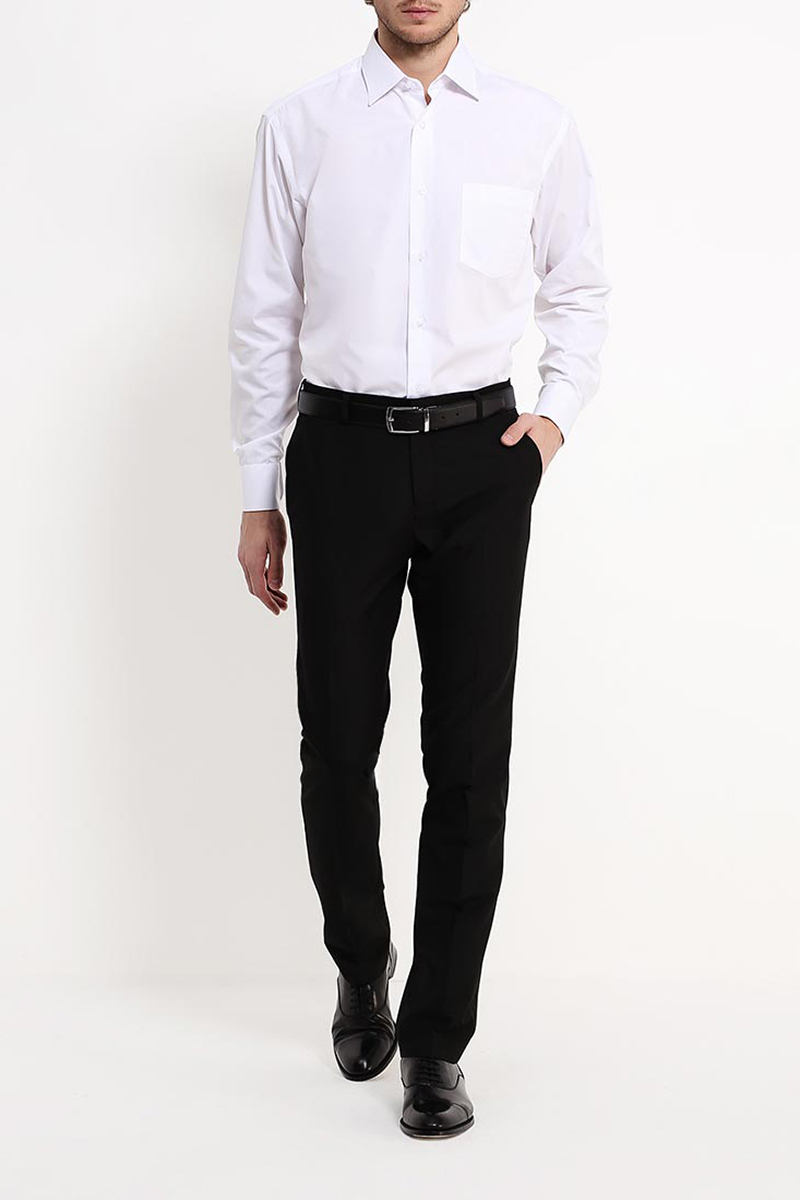 Рубашка мужская Greg, цвет: белый. 100/399/WHITE. Размер 41 (50-186/194)