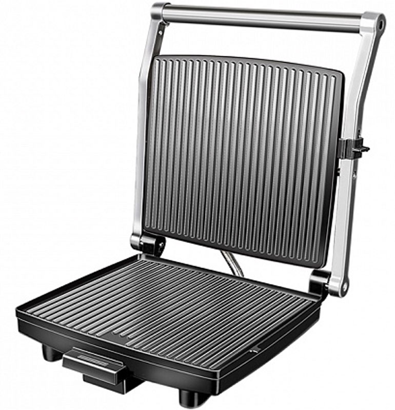 Redmond RGM-M800, Gray Black электрогрильRGM-M800 Redmond RGM-M800, Gray Black электрогрильRGM-M800Контактный гриль Redmond SteakMaster RGM-M800 позволяет ежедневно готовить стейки любой прожарки, аппетитную рыбу, хрустящие овощи, десерты и многое другое.Жарить в SteakMaster RGM-M800 очень просто. Пока вы подготавливаете продукты, гриль разогреется. Специальный индикатор подскажет, когда прибор нагреется. С помощью регулятора мощности установите подходящую температуру: максимальную, чтобы отлично прожарить котлеты для бургера или сделать куриные крылышки с хрустящей корочкой, или минимальную, чтобы разогреть уже готовое блюдо.RGM-M800 быстро разогревается до высокой температуры (до 230°С) – блюдо не варится, а жарится. Снаружи продуктов образуется аппетитная зажаристая корочка с двух сторон, а внутри они остаются сочными.Благодаря особому креплению крышка SteakMaster RGM-M800 не сдвигает продукты, а накрывает их сверху. Это позволяет равномерно прожарить стейки разной толщины и не выдавить начинку из пирогов или сэндвичей. Антипригарное покрытие панелей позволяет готовить практически без масла или добавляя его совсем немного. Лишнее растительное масло и жир от продуктов стекают в отдельный поддон – ваши блюда не впитывают избыток жира и получаются более диетическими.В контактном гриле RGM-M800 можно готовить не только мясо, рыбу или овощи, но и пироги, слойки, горячие бутерброды, штрудель и многое другое. В комплекте с каждым грилем идет красочная книга рецептов, с помощью которой вы легко приготовите разнообразные блюда. Также рекомендации и рецепты доступны в бесплатном мобильном приложении Готовим с Redmond.