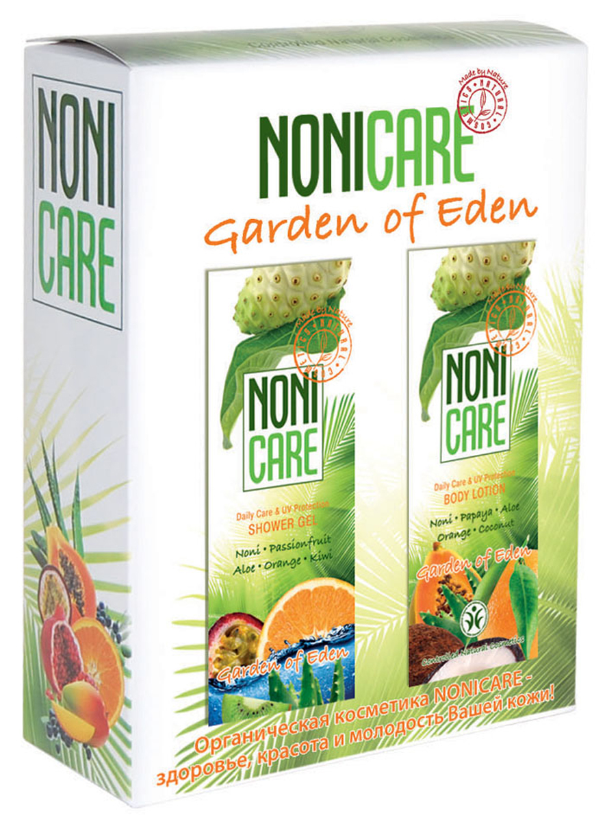 Nonicare Косметический набор Garden Of Eden: Тонизирующий гель для душа, 200 мл + Крем для тела, 200 мл4260254460166 Nonicare Косметический набор Garden Of Eden: Тонизирующий гель для душа, 200 мл + Крем для тела, 200 мл4260254460166Деликатное тщательное очищение и питание кожи. Специальная формула геля для душа с АНА кислотами придает коже удивительную гладкость, упругость и шелковистость. Крем для тела благодаря мощному питанию и увлажнению превращает кожу в нежнейший шелк, устраняет сухость, стянутость и шелушения, раздражения и покраснения, значительно повышает упругость и эластичность. Гель для душа тщательно очищает кожу, не пересушивая и не раздражая ее. Растительные экстракты защищают кожу от действия свободных радикалов, укрепляют сосуды и предотвращают застойные явления (купероз, целлюлит). Масла питают и тонизируют кожу, способствуют снятию усталости, стресса и мышечного напряжения. Гель обладает выраженным увлажняющим и тонизирующим эффектом, снимает усталость, стресс и мышечное напряжение.Крем для тела, содержащий растительные фотофильтры и витамины, эффективно защищает от неблагоприятной экологии и УФ излучения. Масло ши интенсивно питает и смягчает кожу, повышает ее способность удерживать влагу, предупреждает старение и появление дряблости, является природным фотофильтром. Экстракты ананаса и папайи, содержащие АНА кислоты и энзимы, ускоряют процесс обновления кожи, разглаживают ее поверхностный слой, увлажняют, активизируют синтез коллагена, являются мощными антиоксидантами и проводниками других активных компонентов.Кожа становится более матовой, гладкой, эластичной. Защищена от вредного воздействия окружающей среды.