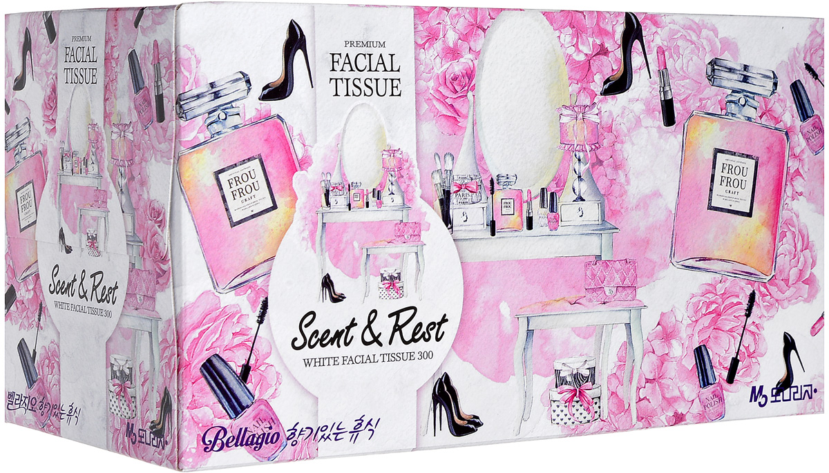 Monalisa Салфетки для лица Bellagio цвет розовый 300 шт