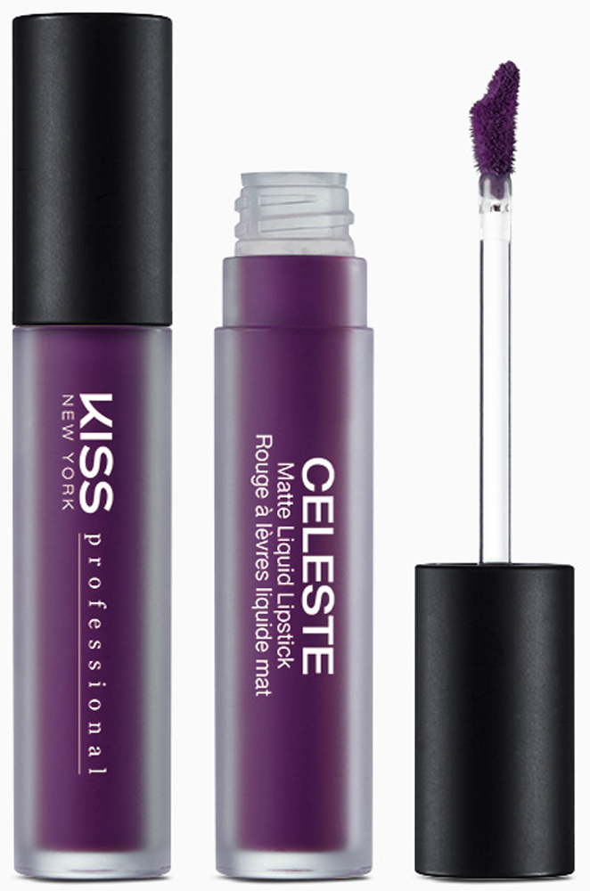 Kiss New York Professional Ультраматовая жидкая помада Celeste, Royal Purple, 4,5 г