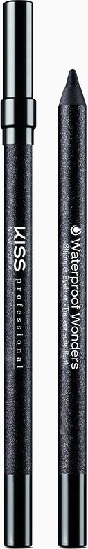 Kiss New York Professional Водостойкий контурный карандаш для глаз Waterproof Wanders, Black Shimmer, 1,2 г
