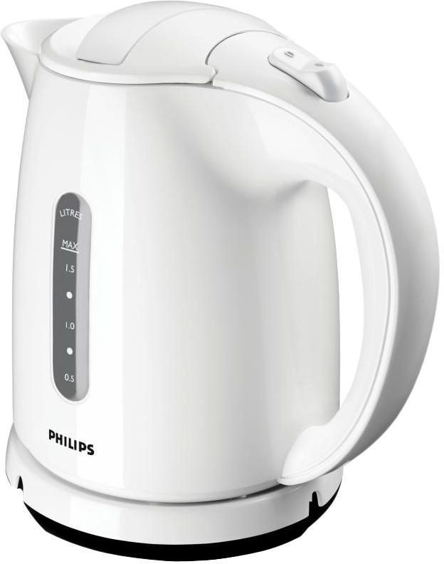 Philips HD4646/00HD4646/00 Philips HD4646/00HD4646/00Катушка для удобного хранения шнураШнур оборачивается вокруг основания, что позволяет легко разместить чайник на кухне. Плоский нагревательный элемент для быстрого кипяченияВстроенный нагревательный элемент из нержавеющей стали обеспечивает быстрое кипячение и простую очистку. Четырехкомпонентная система безопасностиЧетырехкомпонентная система безопасности для предотвращения короткого замыкания и выкипания воды с функцией автовыключения после закипания воды или снятия с основания. Фильтр от накипи обеспечивает чистоту воды и чайника. Беспроводная подставка с поворотом на 360 ° для удобства использования. Широко открывающаяся откидная крышка для удобного наполнения и очистки исключает контакт с паром. Индикаторы уровня воды по обеим сторонам электрического чайника Philips будут удобны и для правшей, и для левшей. Наполнить чайник можно через носик, или открыв крышку.