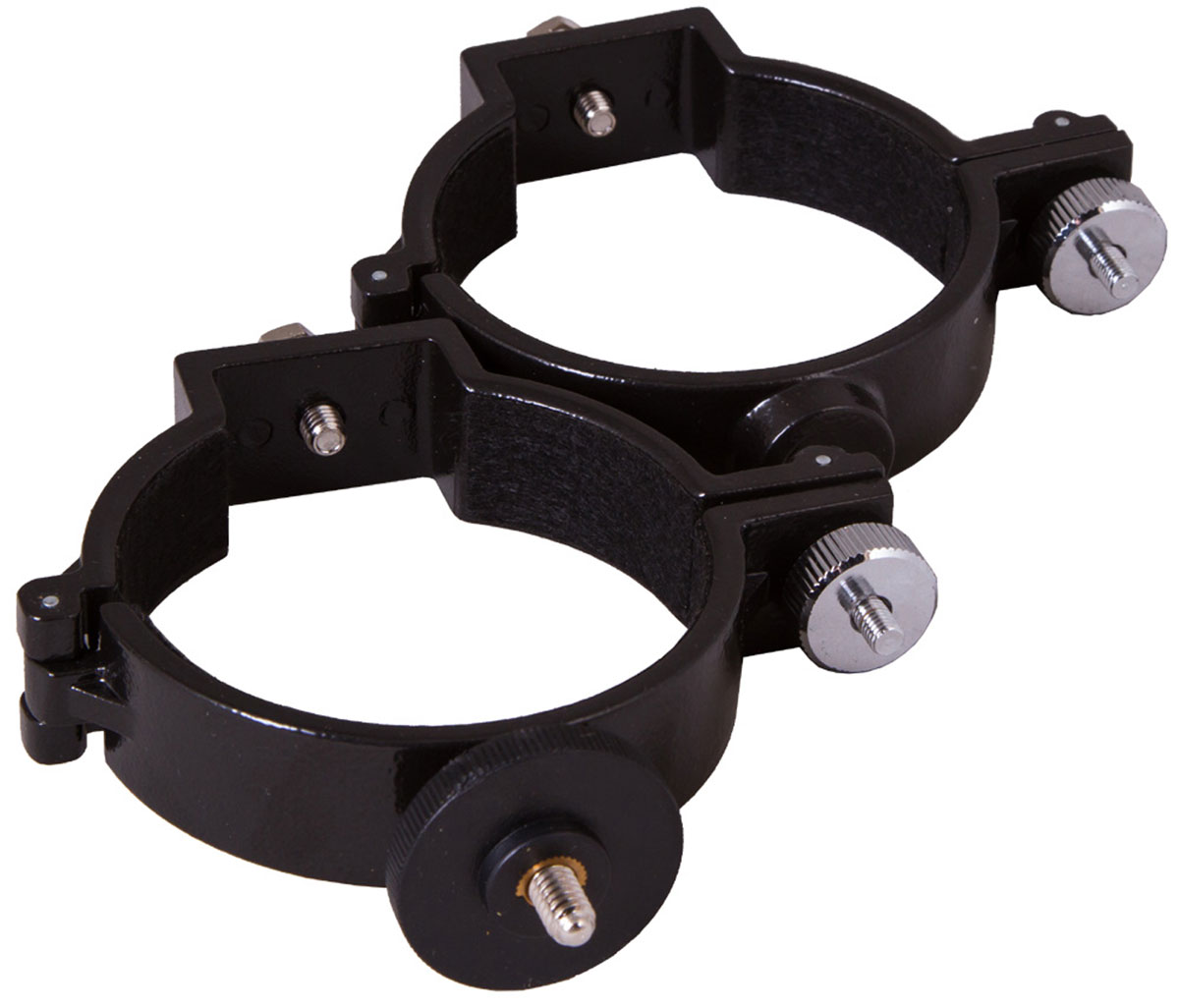 Sky-Watcher 69813 кольца крепежные для рефракторов 70 мм69813 Sky-Watcher 69813 кольца крепежные для рефракторов 70 мм69813Крепежные кольца Sky-Watcher 69813 – удобный и надежный способ закрепить оптическую трубу телескопа на монтировке. Каждое кольцо изготовлено из прочного алюминиевого сплава, имеет специальные винты для стягивания и винты для крепления к монтировке. На одном из колец есть резьбовое крепление 1/4 для установки фотооборудования.Данная модель колец предназначена для установки рефракторов с апертурой 70 мм. Может использоваться с экваториальными монтировками Sky-Watcher и азимутальной монтировкой Sky-Watcher AZ3.