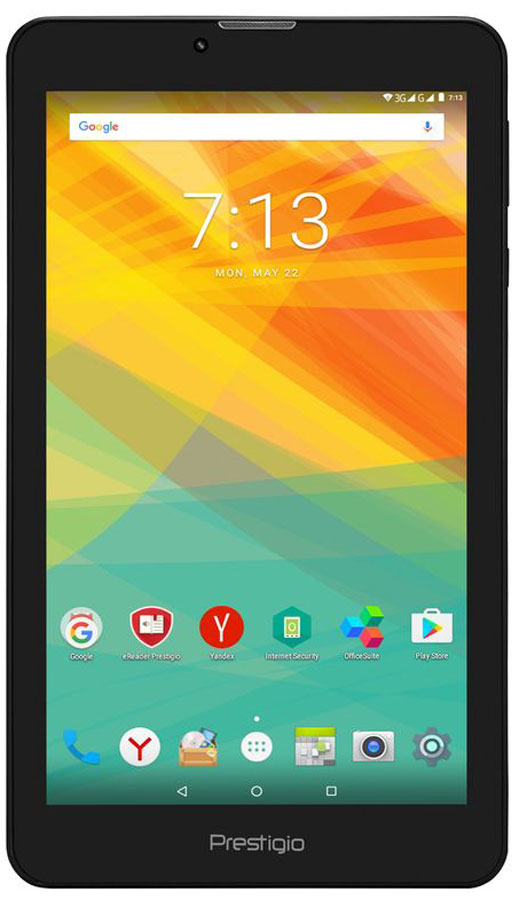 Prestigio Grace 3257 3G 16GB, BlackPMT3257_3G_D_CIS Prestigio Grace 3257 3G 16GB, BlackPMT3257_3G_D_CISЕсли вы ищете компактное, надежное и долговечное устройство, взгляните на Prestigio Grace 3257 3G! Компактный корпус с 7-дюймовым экраном позволяет брать его куда угодно, металл защищает от царапин и повреждений, производительная начинка обеспечивает хорошую производительность, а 3G-подключение к интернету гарантирует, что вы останетесь в сети при любых обстоятельствах. Планшет станет вашим компаньоном где бы вы ни находились, и вы сможете поддерживать свой стремительный образ жизни! 7.0-дюймовый экран шире, чем у смартфона, поэтому вы всегда будете получать больше - при чтении, работе, просмотре фильмов или в играх. Но планшет по-прежнему компактен и его можно носить даже в маленькой сумке. Наслаждайтесь ярким и четким контентом на 7-дюймовом экране с HD разрешением (720 x 1280) и технологией IPS. Изображения выглядят так, как в реальной жизни! Планшет выглядит стильно благодаря металлическому гладкому корпусу и закругленным углам.Grace 3257 3G работает на последней версии ОС Android - 7.0 Nougat. Это значит, вы сможете воспользоваться всеми возможностями современного планшета, включая режим экономии заряда аккумулятора Doze on the go и множество вариаций настроек. Планшет достаточно мощный для выполнения повседневных задач. Высокая производительность обеспечивается четырехъядерным процессором и 1 ГБ оперативной памяти. Планшет оснащен внутренней памятью 16 ГБ, которую можно расширить с помощью microSD карт до 64 ГБ. Вы будете онлайн в любом месте и при любых обстоятельствах. Занимайтесь поиском в интернете, играйте в игры, смотрите онлайн-видео и наслаждайтесь высококачественными звонками с помощью вашего нового планшета. Grace 3257 3G поддерживает две SIM-карты, поэтому вы можете оптимизировать свой бюджет на звонки и bнтернет. К счастью, планшет компактен и удобен для использования для звонков вместо смартфона. Создавайте свой контент на ходу: основная камера 2,0 мегапикселя делает четкие снимки и видео. Для видеозвонков можно использовать 0,3-мегапиксельную фронтальную камеру.Планшет сертифицирован EAC и имеет русифицированный интерфейс, меню и Руководство пользователя.