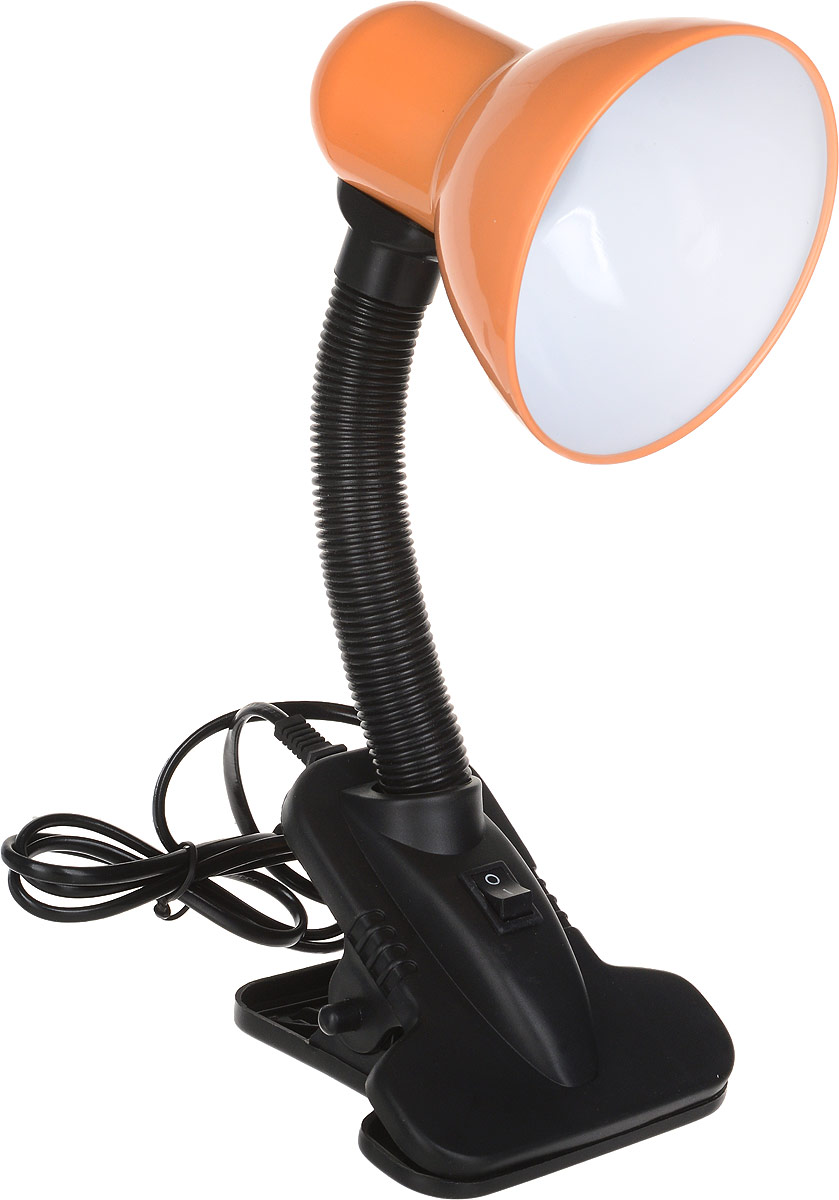 Светильник настольный Uniel TLI-202, цвет: оранжевый, черный, 60 W, 230 V, E27
