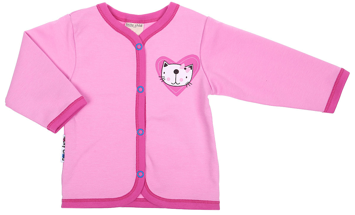 Кофта детская Luky Child, цвет: розовый. А6-120/розовый. Размер 74/80