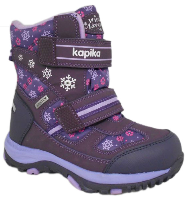 Ботинки для девочки Kapika, цвет: фиолетовый. 42188-1. Размер 28