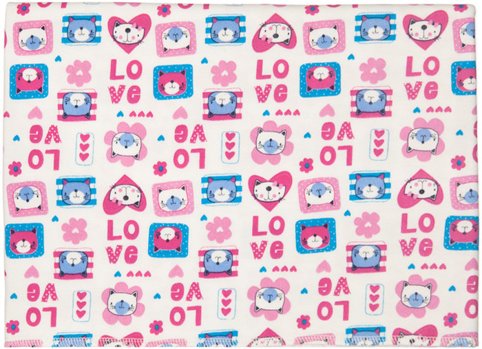 Luky Child Пеленка текстильная детская цвет розовый, молочный А6-1/цв