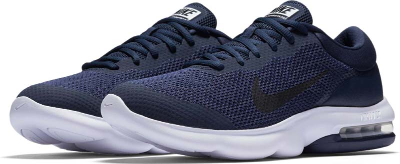 Кроссовки для бега мужские Nike Air Max Advantage Running Shoe, цвет: темно-синий. 908981-400. Размер 9 (41,5)908981-400 Кроссовки для бега мужские Nike Air Max Advantage Running Shoe, цвет: темно-синий. 908981-400. Размер 9 (41,5)908981-400Mens Nike Air Max Advantage Running Shoe НЕПРЕВЗОЙДЕННАЯ АМОРТИЗАЦИЯ НА ДИСТАНЦИИ. Мужские беговые кроссовки Nike Air Max Advantage сделают тебя еще быстрее на длинных дистанциях. Верх из сетки комфортно облегает стопу, а вставка Max Air в области пятки создает упругую амортизацию на всей дистанции. Сетка обеспечивает поддержку и вентиляцию. Вставка Max Air обеспечивает упругую амортизацию. Накладки усиливают амортизацию и создают сцепление с поверхностью. Накладка из пеноматериала обхватывает пятку для дополнительной прочности и стабилизации. Инжектированная подошва со вставкой Max Air обеспечивает легкость, амортизацию и плавность движений. Перепад: 10 мм