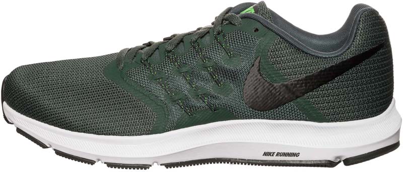Кроссовки для бега мужские Nike Run Swift Running Shoe, цвет: зеленый. 908989-003. Размер 10,5 (43,5)908989-003 Кроссовки для бега мужские Nike Run Swift Running Shoe, цвет: зеленый. 908989-003. Размер 10,5 (43,5)908989-003Mens Nike Run Swift Running Shoe ОБЛЕГАЮЩИЙ КРОЙ. АДАПТИВНАЯ АМОРТИЗАЦИЯ. Мужские беговые кроссовки Nike Run Swift идеально сидят на ноге благодаря дышащей сетке в передней части стопы и на пятке и сетке с плотным переплетением в средней части стопы для поддержки. Интегрированные нити Flywire надежно фиксируют среднюю часть стопы, а пеноматериал Cushlon создает амортизацию. Конструкция из сетки обеспечивает зональную вентиляцию и поддержку. Шнурки с интегрированными нитями Flywire для регулируемой поддержки. Подошва с вафельным рисунком повышает амортизацию и упругость. Сетка с плотным плетением на боковой части создает надежную поддержку, не жертвуя воздухопроницаемостью. Пеноматериал Cushlon обеспечивает мягкую, но упругую амортизацию и поддержку.