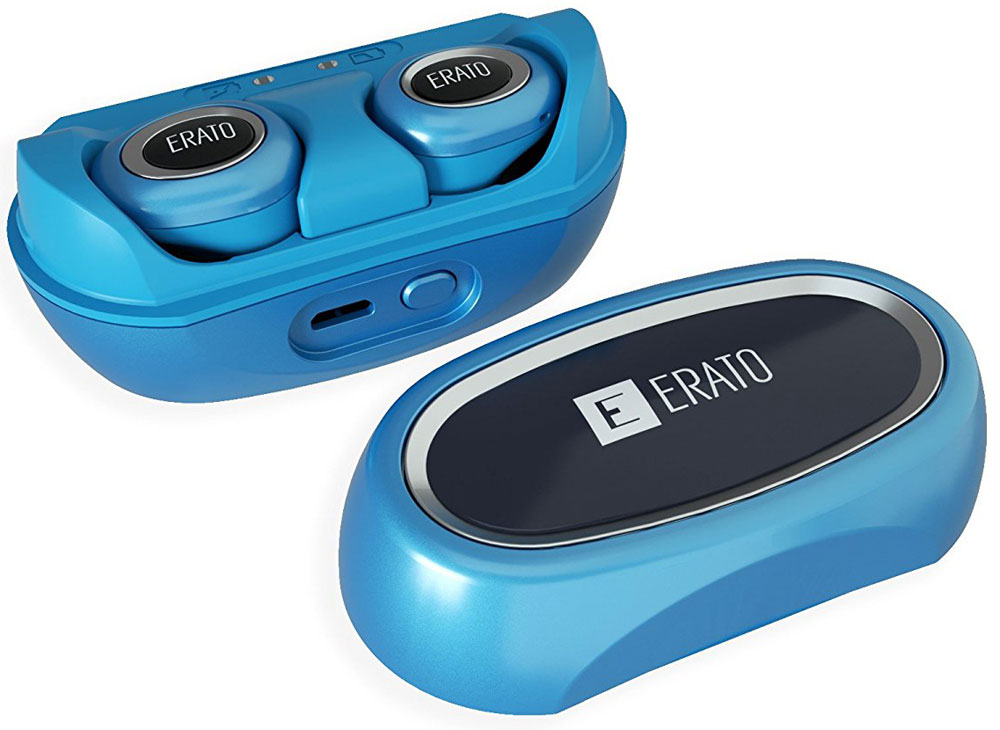 Erato Muse 5, Blue беспроводные наушникиAEMU00BL00 Erato Muse 5, Blue беспроводные наушникиAEMU00BL00True Wireless наушники с системой EratoSurround: 3D объемное звучание, расширенное восприятия музыки. Включает в себя новейшие технологии CSR, наряду с запатентованной ERATOSURROUND™ 3Dтехнологией объемного звука, и совместим с аptХ, AAC, и SBC кодеками для беспроводного прослушивания.Встроенный микрофон с cvc (четкие голосовые записи)Уникальный микродрайвер 5.8 мм обеспечивает сбалансированный звук с исключительными басами. Технология Smart Antenna Solution для звука без потерь. Время работы 4 часа (воспроизведение мультимедиа) или 6 часов разговора.Вместе с зарядной станцией до 12 часов использования в режиме прослушивания. Водостойкие.